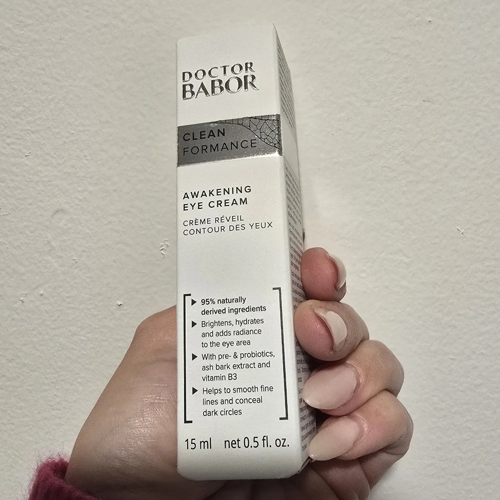 NIB $99 BABOR DOCTOR BABOR Cleanformance Awakening Eye Cream Eye Care, 15 ml - Picture 6 of 7